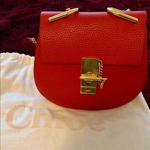 100% Authentic Chloe Drew Mini in Red